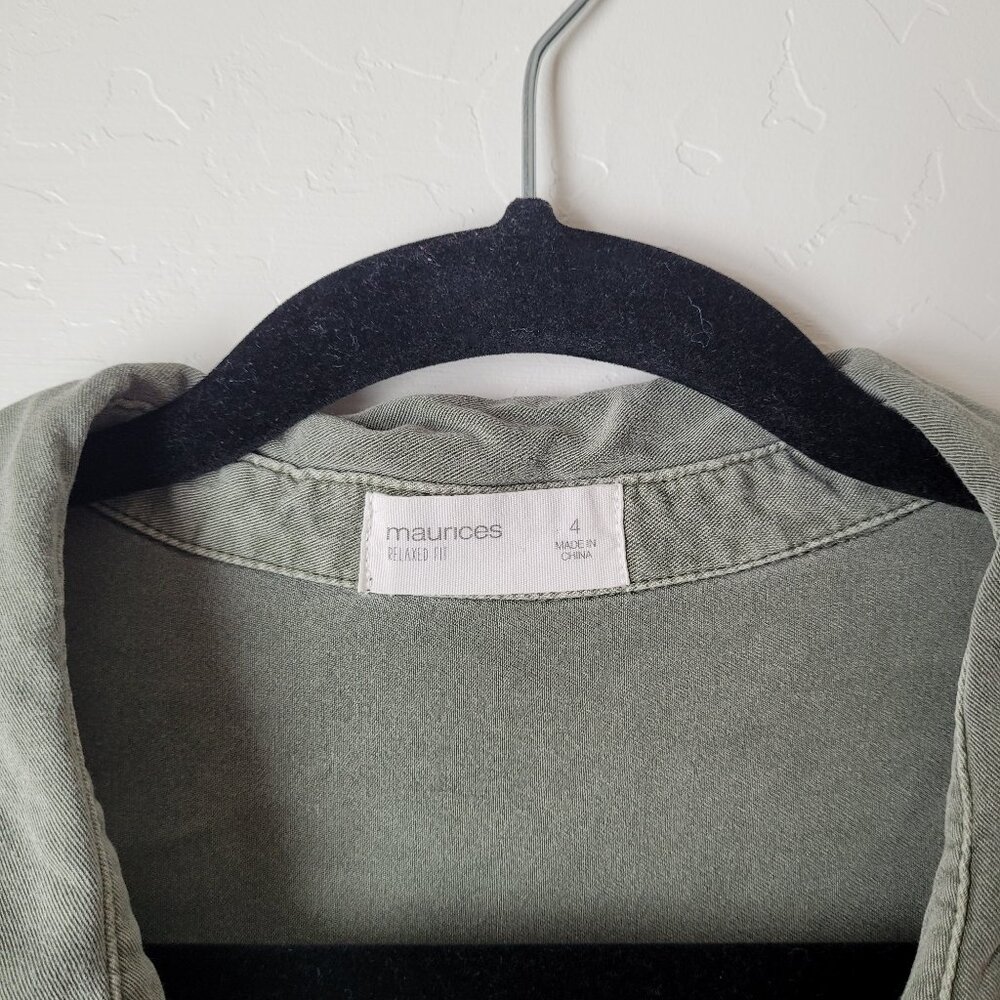 Maurices Plus Size Utility Button Down - image 3